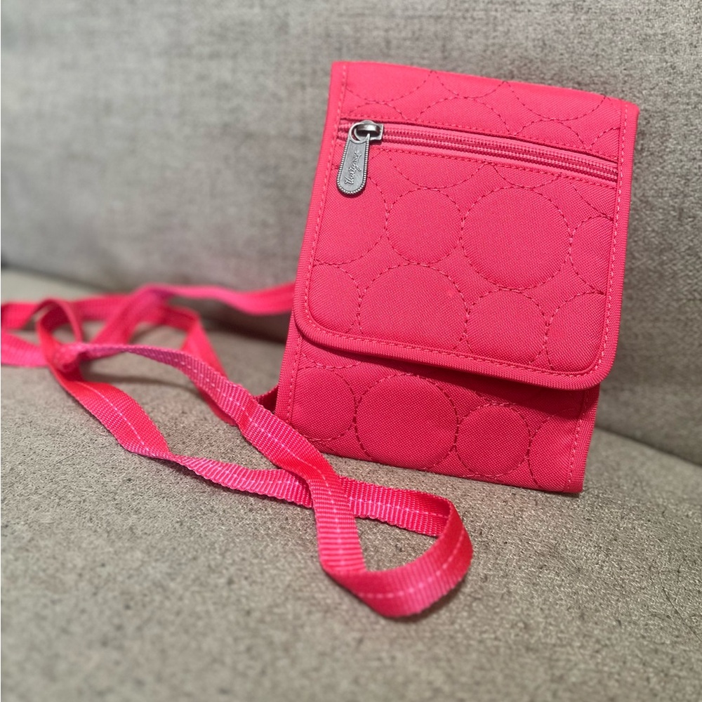 Thirty-One Pink Quilted Crossbody Bag